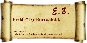 Erdély Bernadett névjegykártya