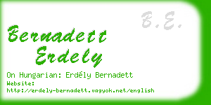 bernadett erdely business card