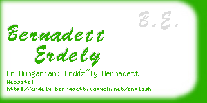 bernadett erdely business card